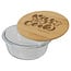 13oz Round Glass Container with Bamboo Lid - Custom Engraving or Full-Color Printing