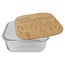 37oz Square Glass Container with Bamboo Lid - Custom Engraving or Full-Color Printing