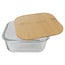 37oz Square Glass Container with Bamboo Lid - Custom Engraving or Full-Color Printing