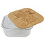 27oz Square Glass Container with Bamboo Lid - Custom Engraving or Full-Color Printing