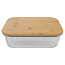 50oz Rectangle Glass Container with Bamboo Lid - Custom Engraving or Full-Color Printing