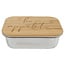 21oz Rectangle Glass Container with Bamboo Lid - Custom Engraving or Full-Color Printing