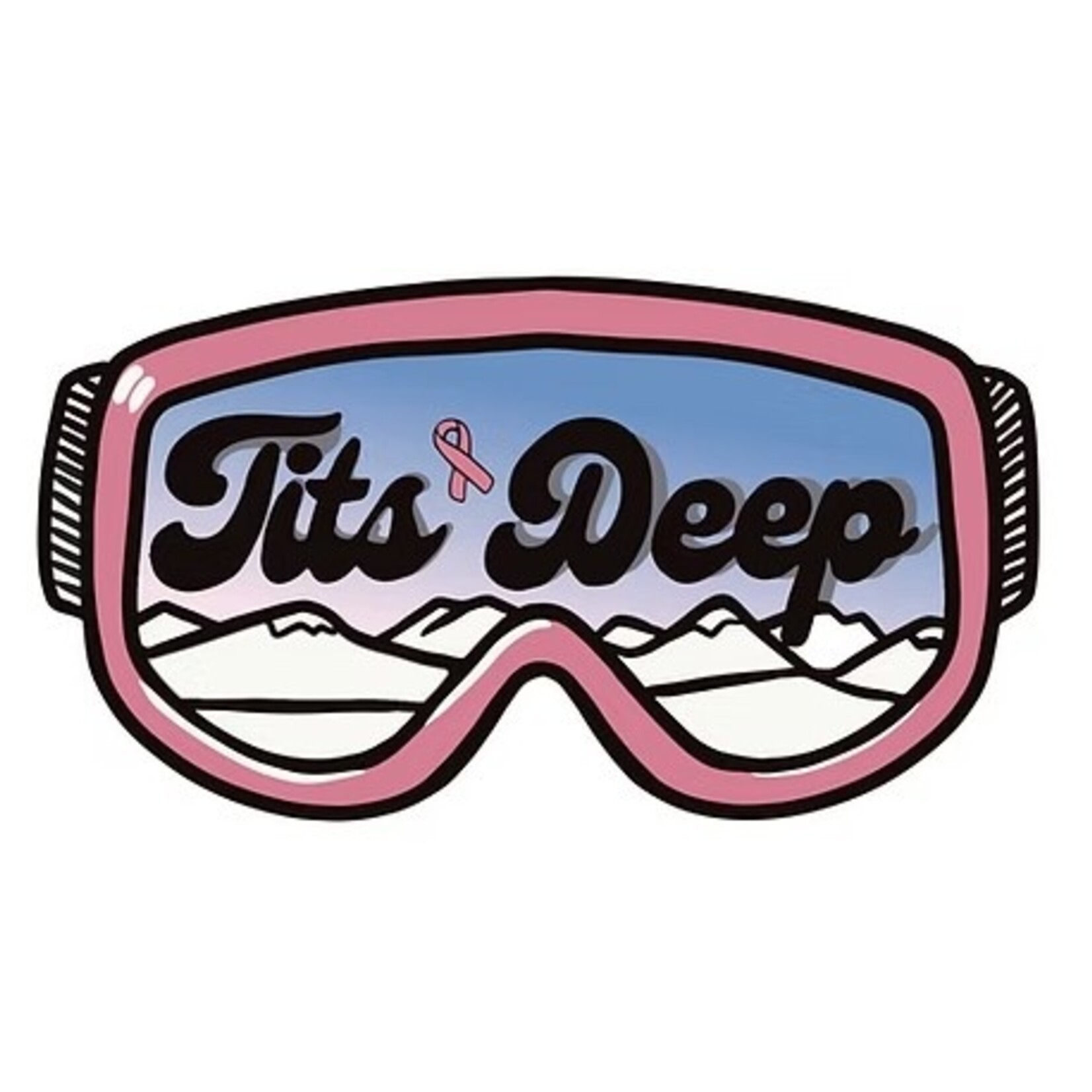 Tits Deep Tits Deep Goggle Sticker