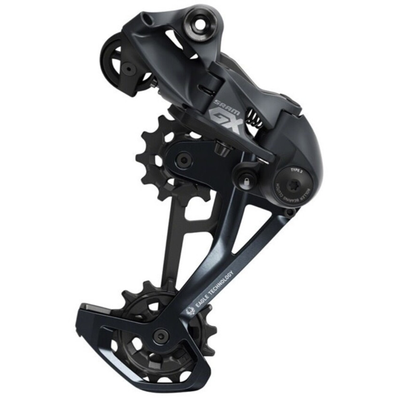 SRAM SRAM Eagle 90 T-Type Rear Derailleur - 12-Speed, Long Cage, 52t Max, Full Mount, Aluminum Cage, Black/Silver