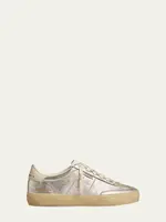 Golden Goose Soul-Star- Silver- Laminated Upper Bio Based HF Tongue Leather Heel