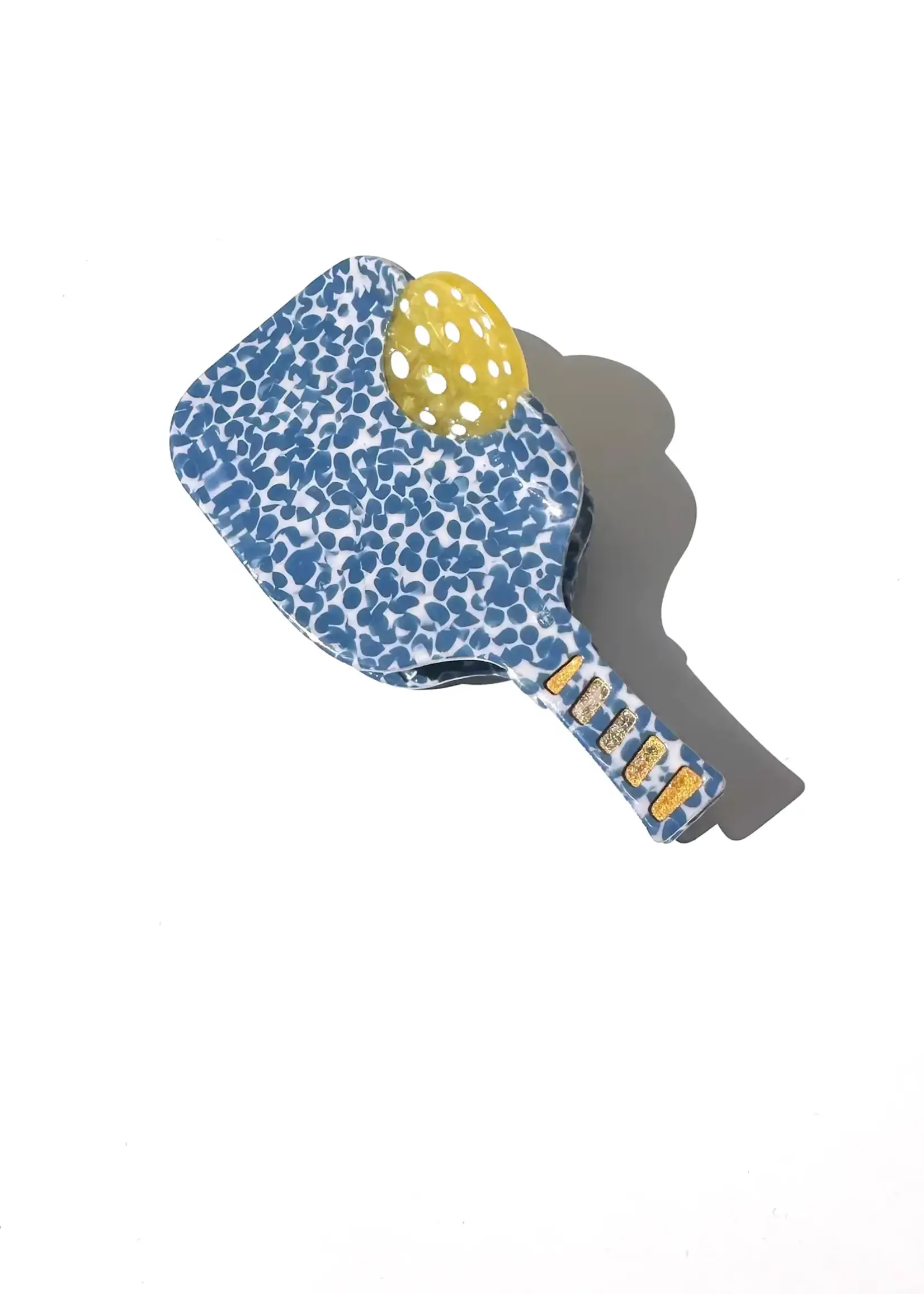 Solar Eclipse Pickleball Paddle Claw Hair Clip- Blue