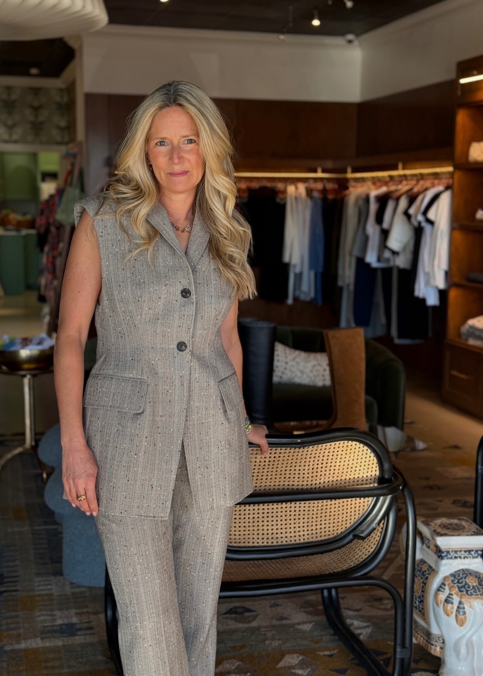 MKDT Perrie Speckled Thin Wool Pant