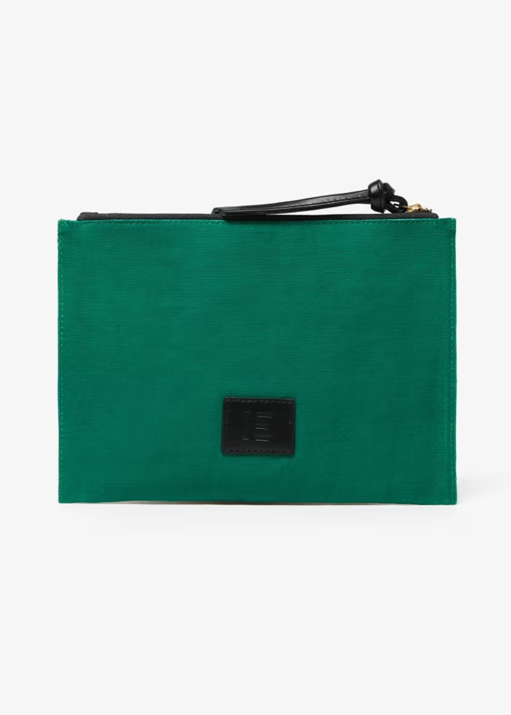 Inoui Editions EMBROIDERED POUCH / POCHETTE BRODEE GREEN