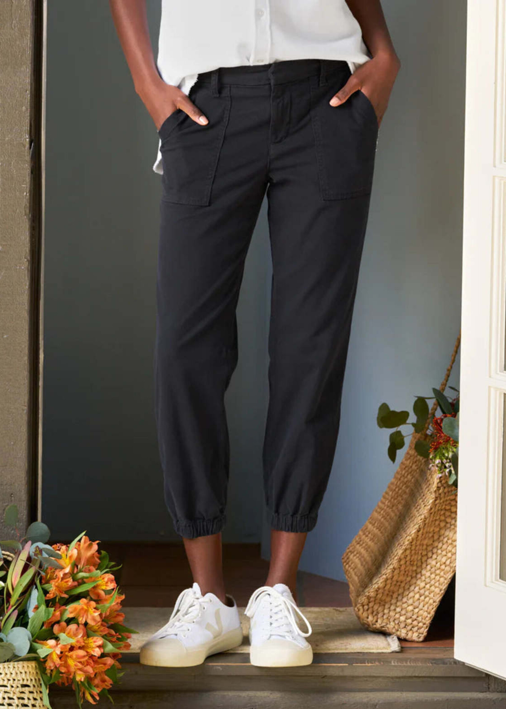 Frank & Eileen Foxrock- The Italian Utility Jogger- Washed Black