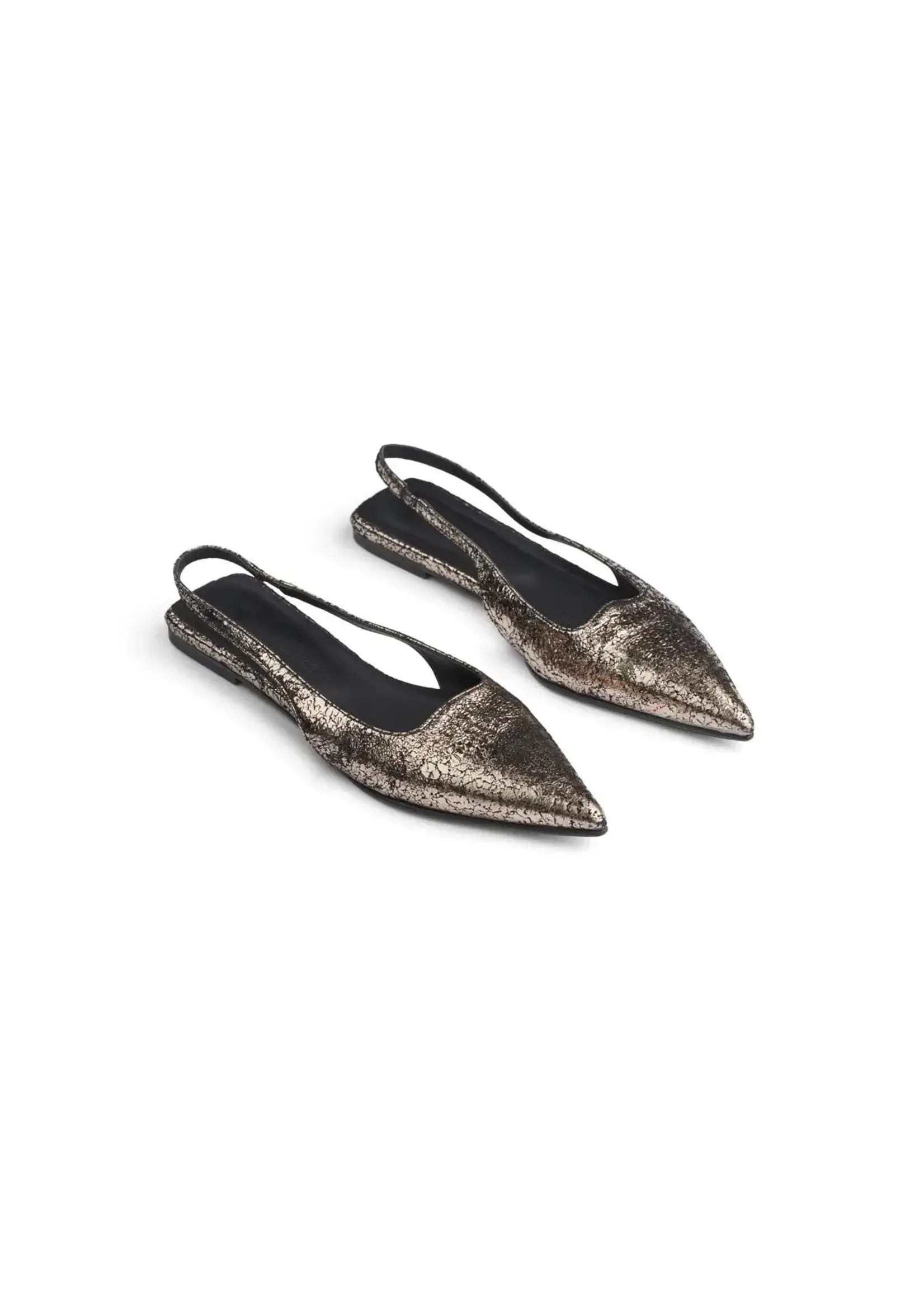 Rabens Saloner Acacie Pointy Slingback- Gun Metal
