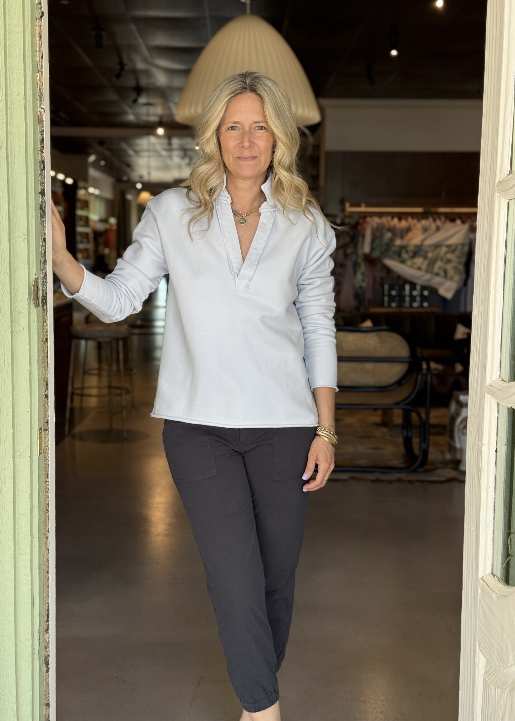 Frank & Eileen Foxrock- The Italian Utility Jogger- Washed Black