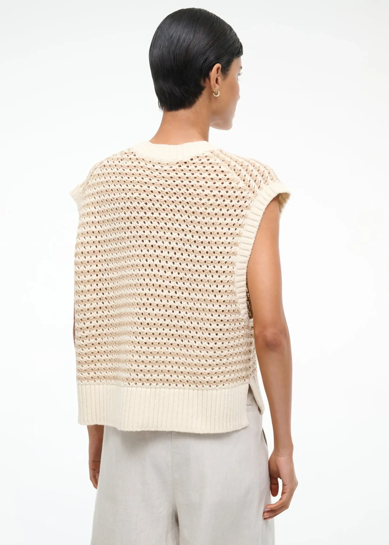 Staud Americana Sweater- Breeze Creme