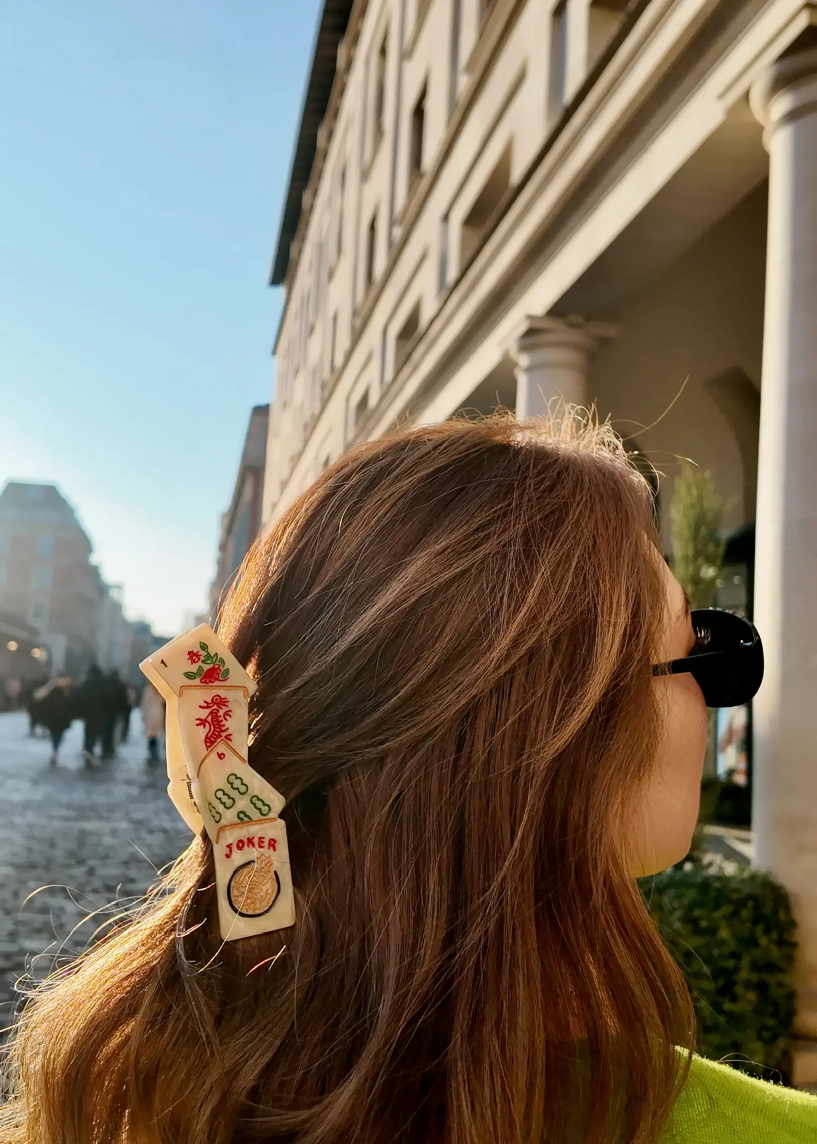 Solar Eclipse Mahjong Claw Hair Clip