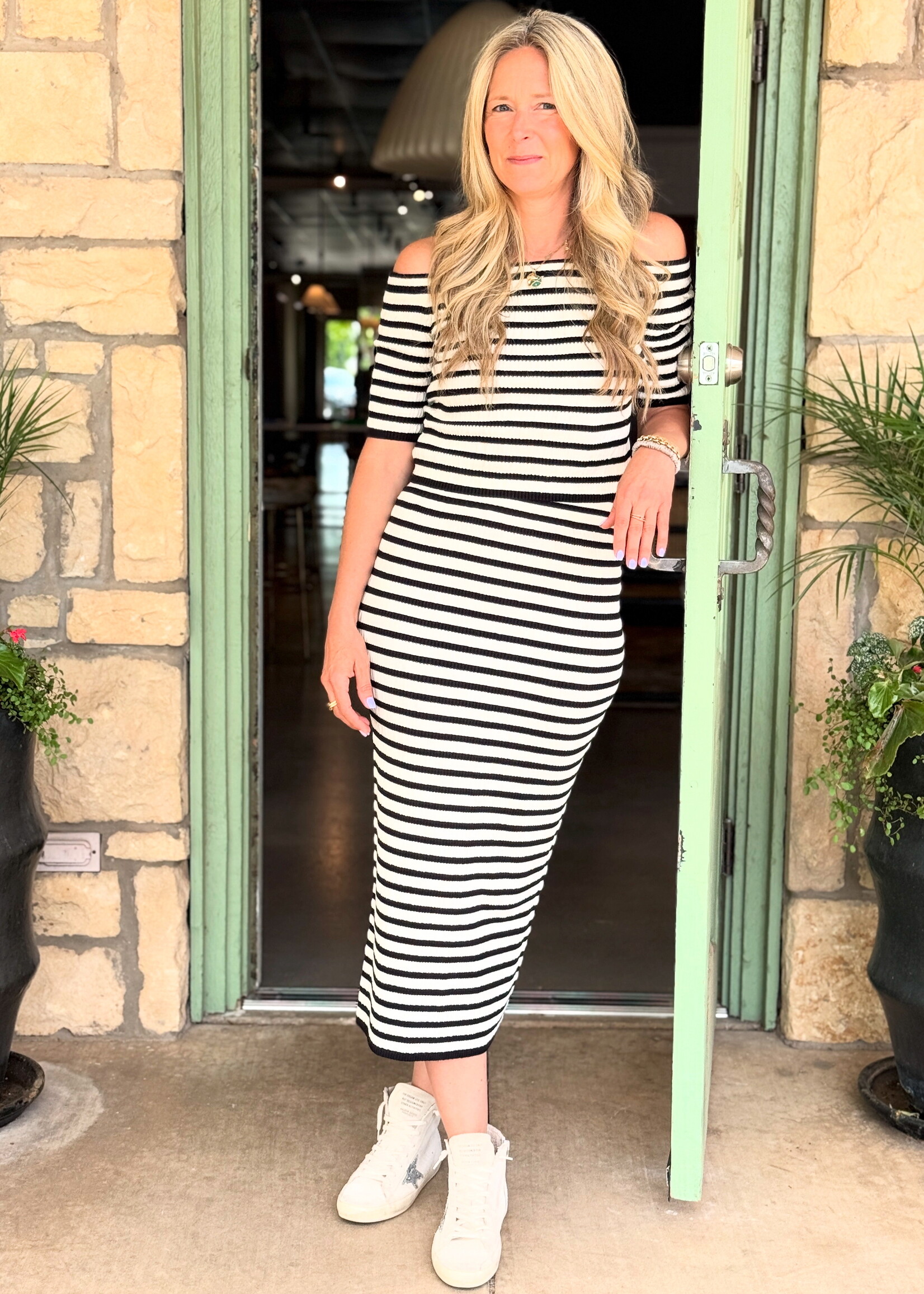 Eleven Six Helene Stripe Sweater