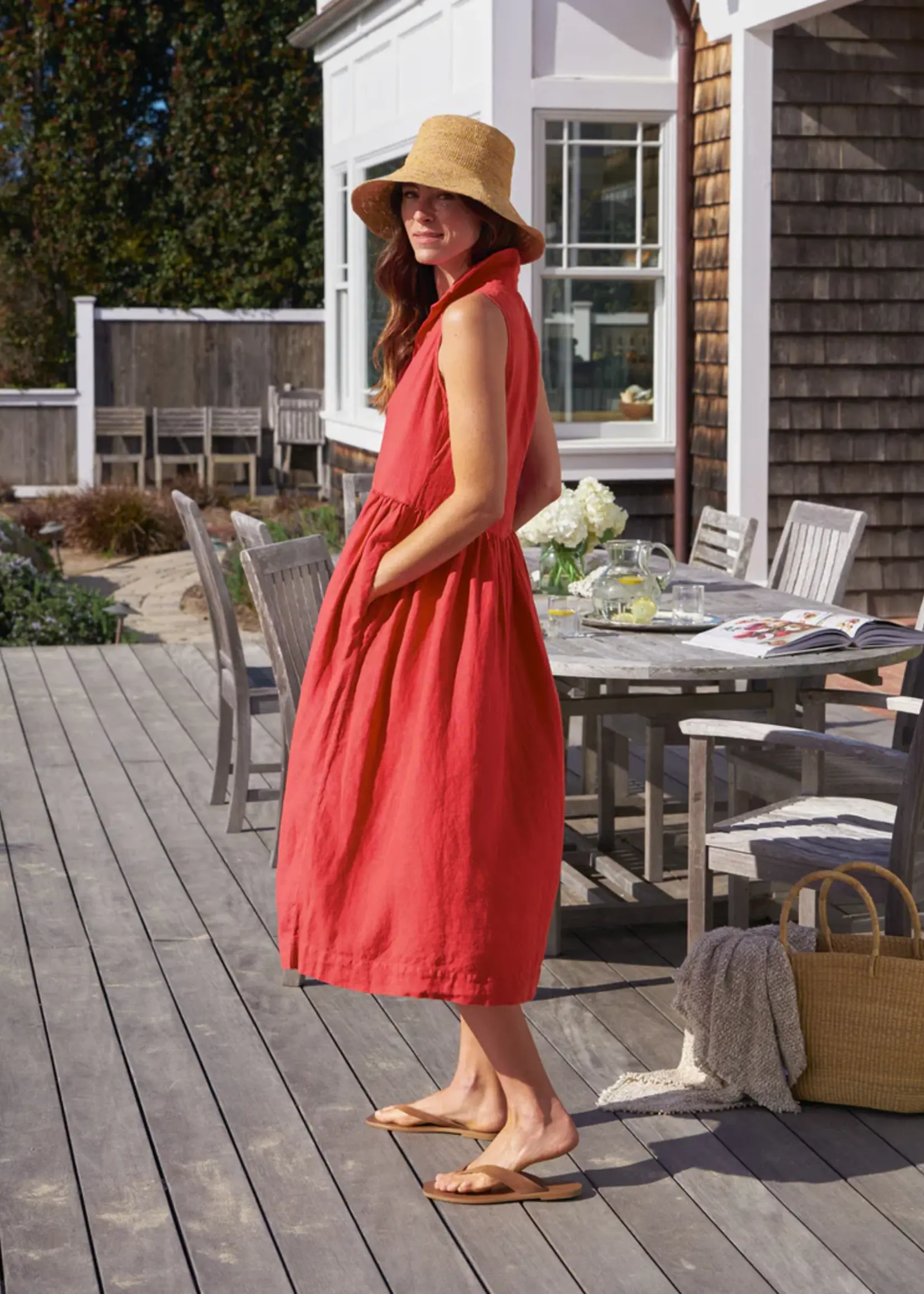 Frank & Eileen Daphne- Popover Sleeveless Dress- Summer