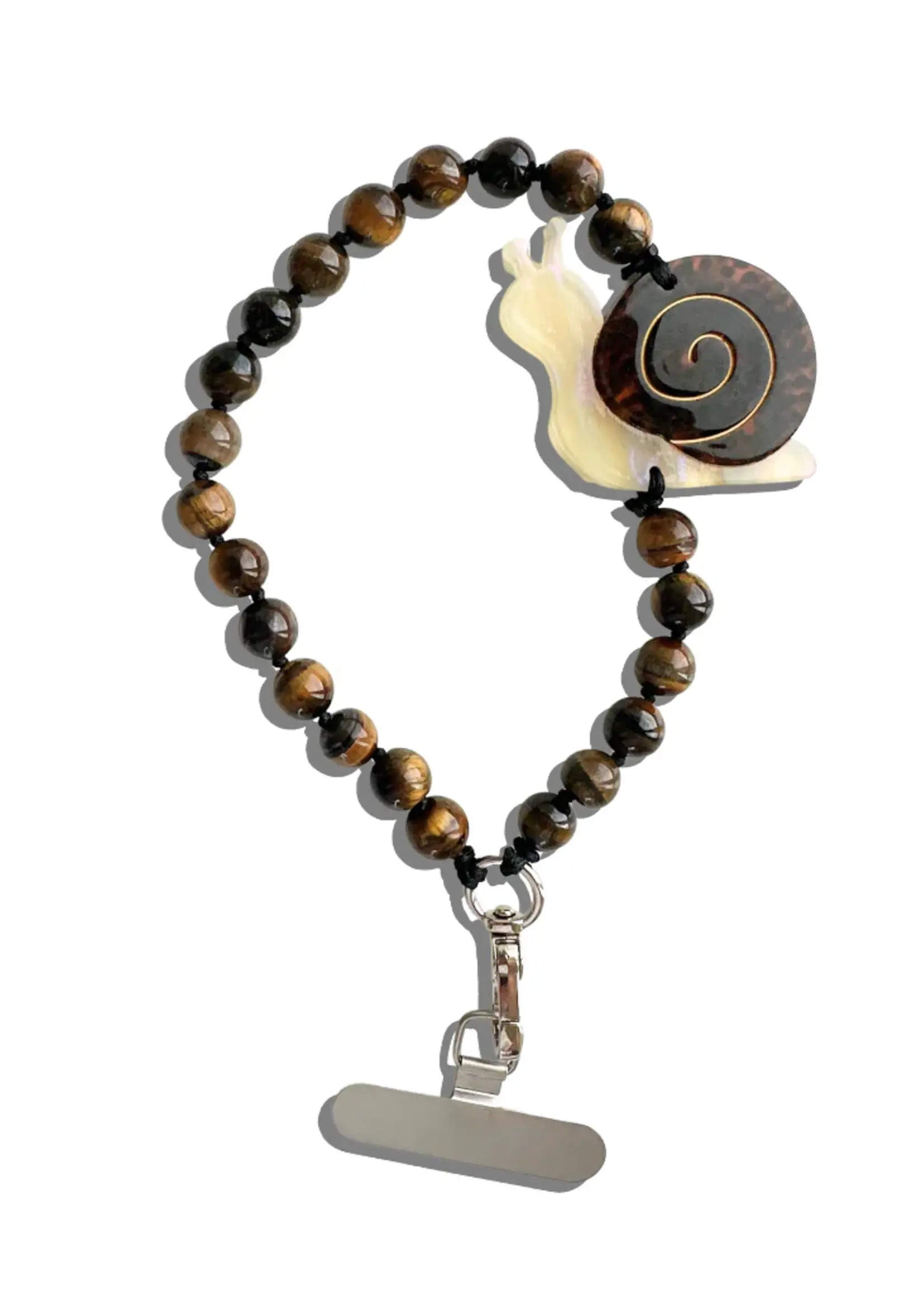 Solar Eclipse Snail Gemstone Bracelet Phone Chain