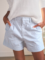 Frank & Eileen Waterford Walking Short- Blue, White Stripe