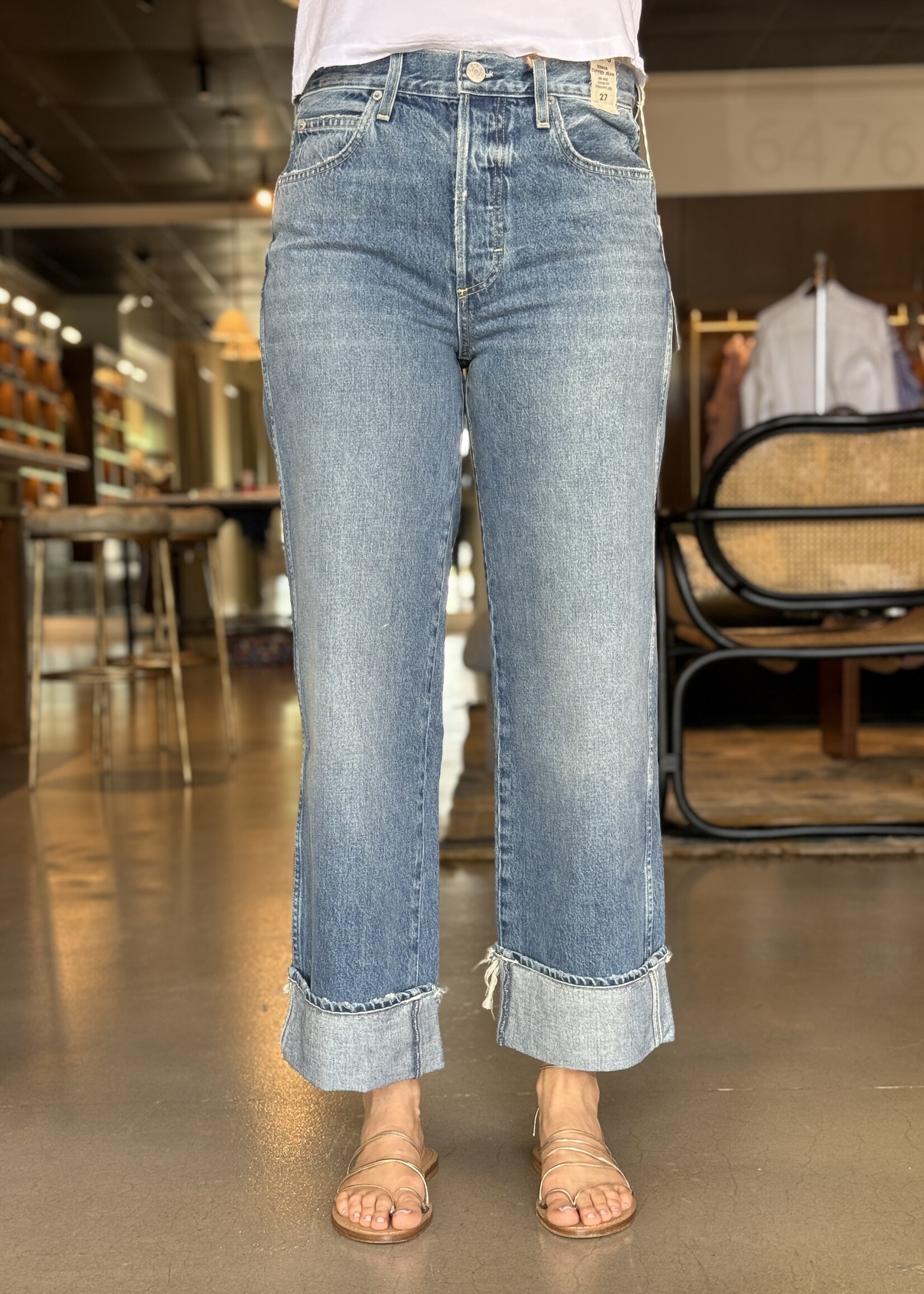 A M O Sonia Cuffed Jean- Taboo