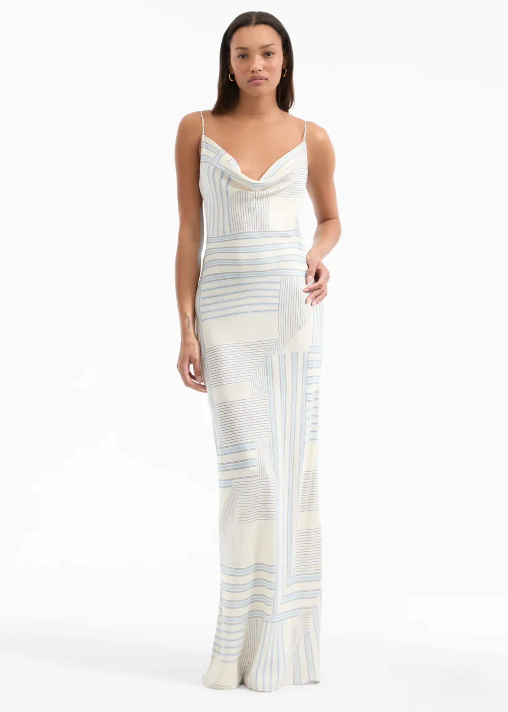 Veronica Beard Madison Dress- Dove/Blue Lake