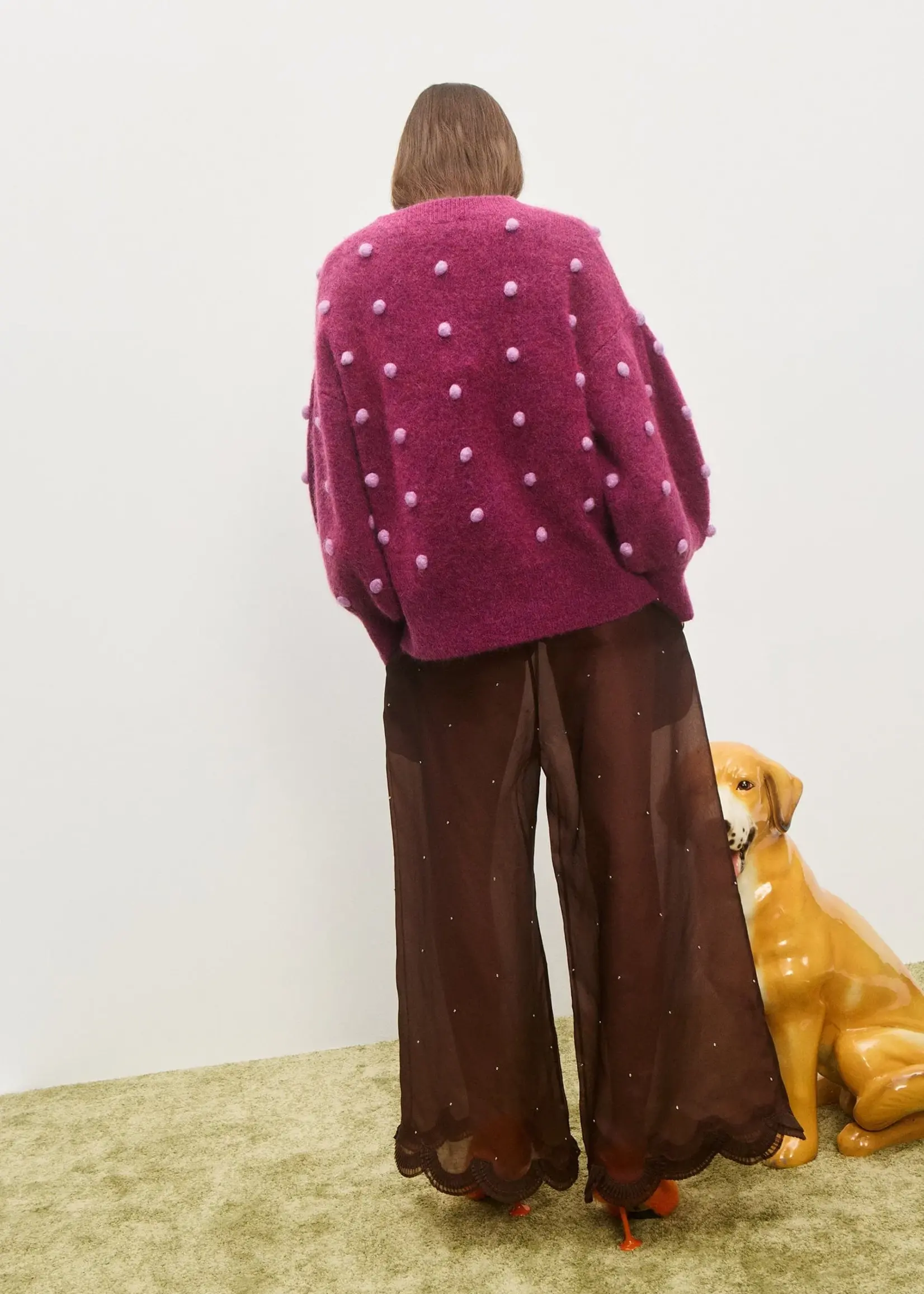 Alemais Elia Mulberry Balloon Sweater