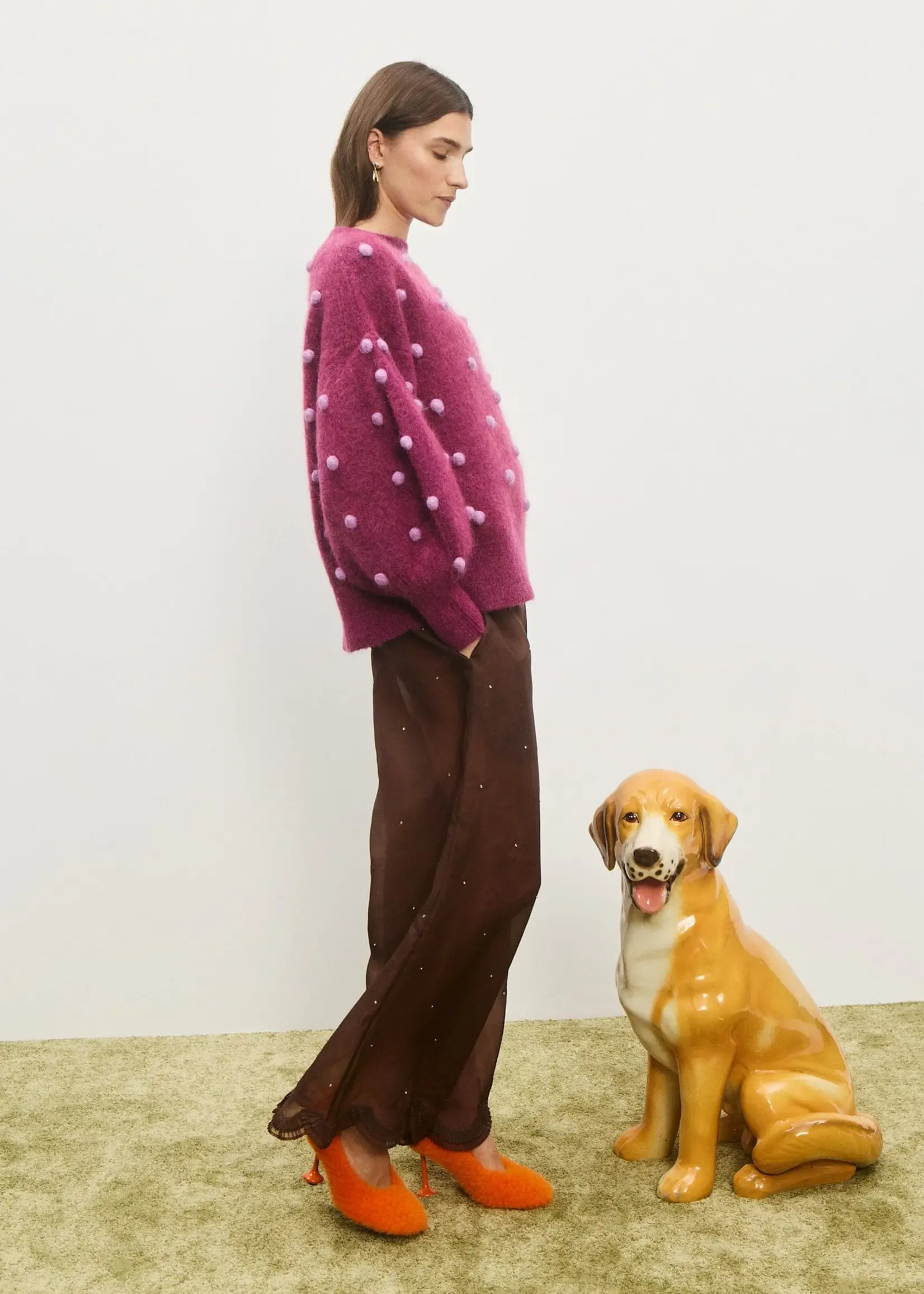 Alemais Elia Mulberry Balloon Sweater