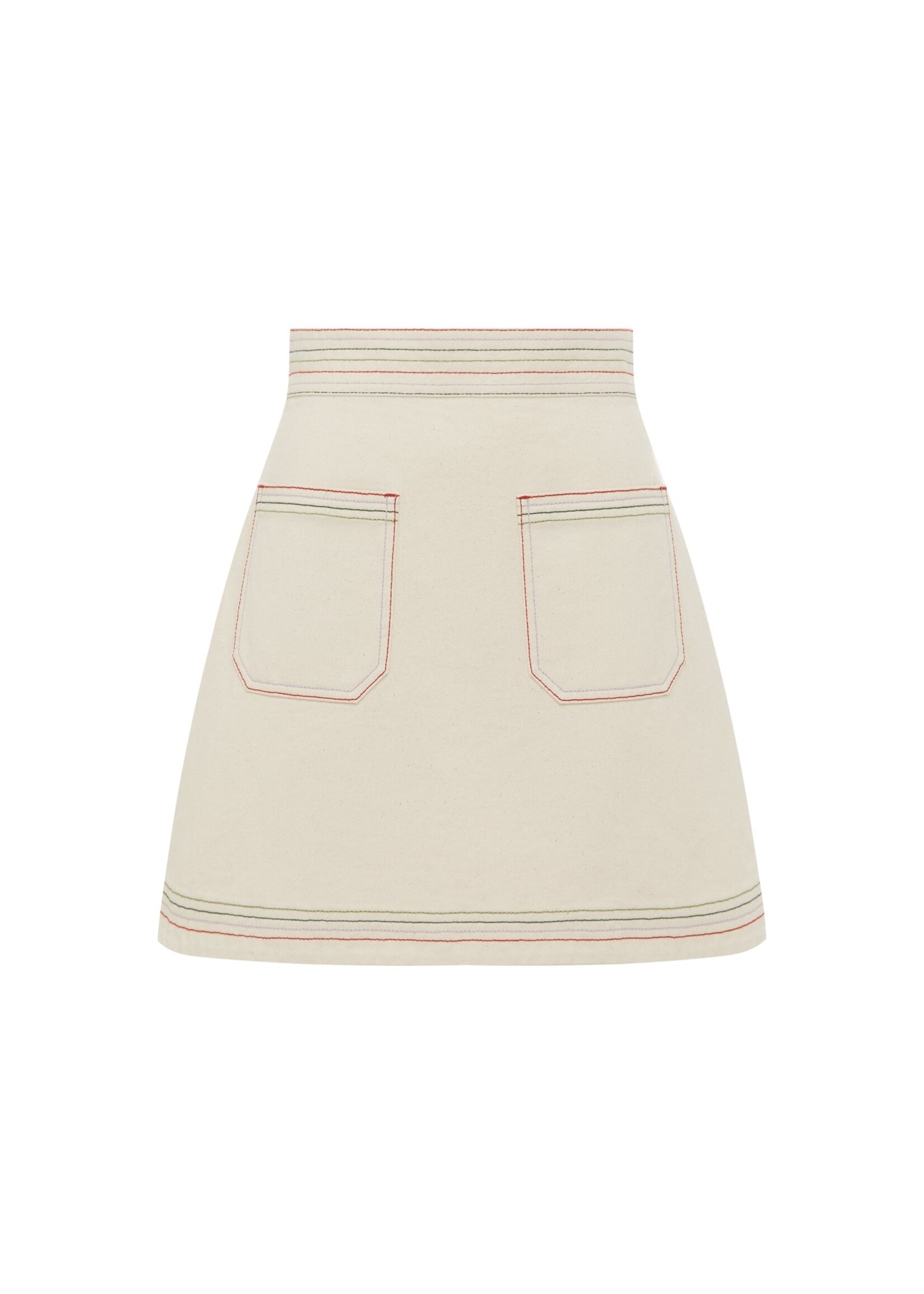 Alemais Norma Denim Mini Skirt