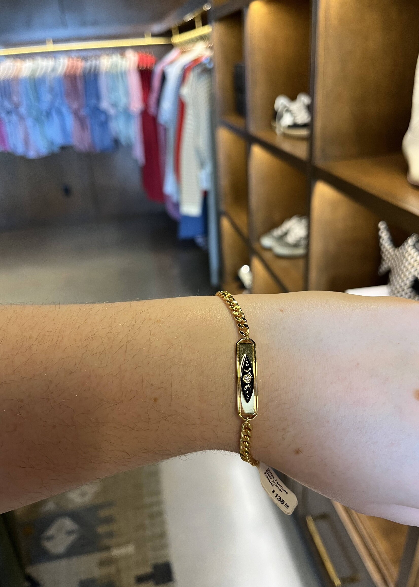 Thatch Divine Feminine Black Enamel Bracelet