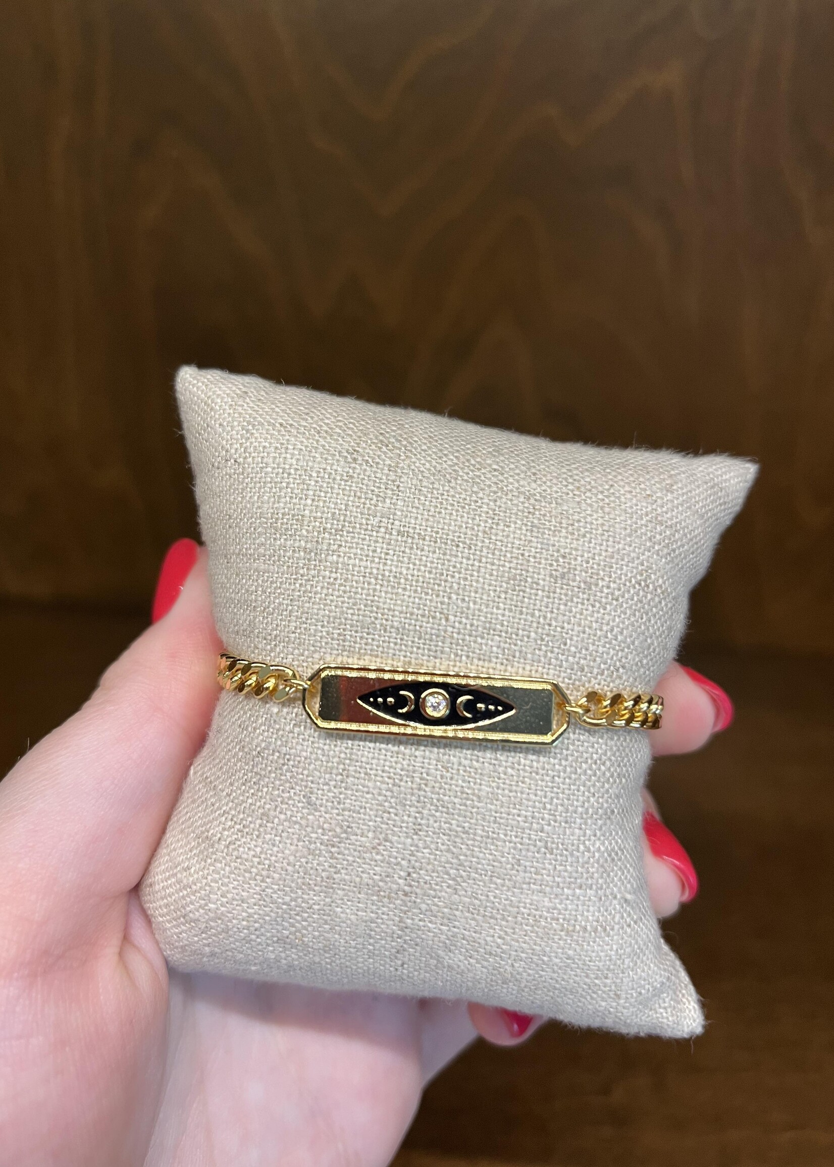 Thatch Divine Feminine Black Enamel Bracelet
