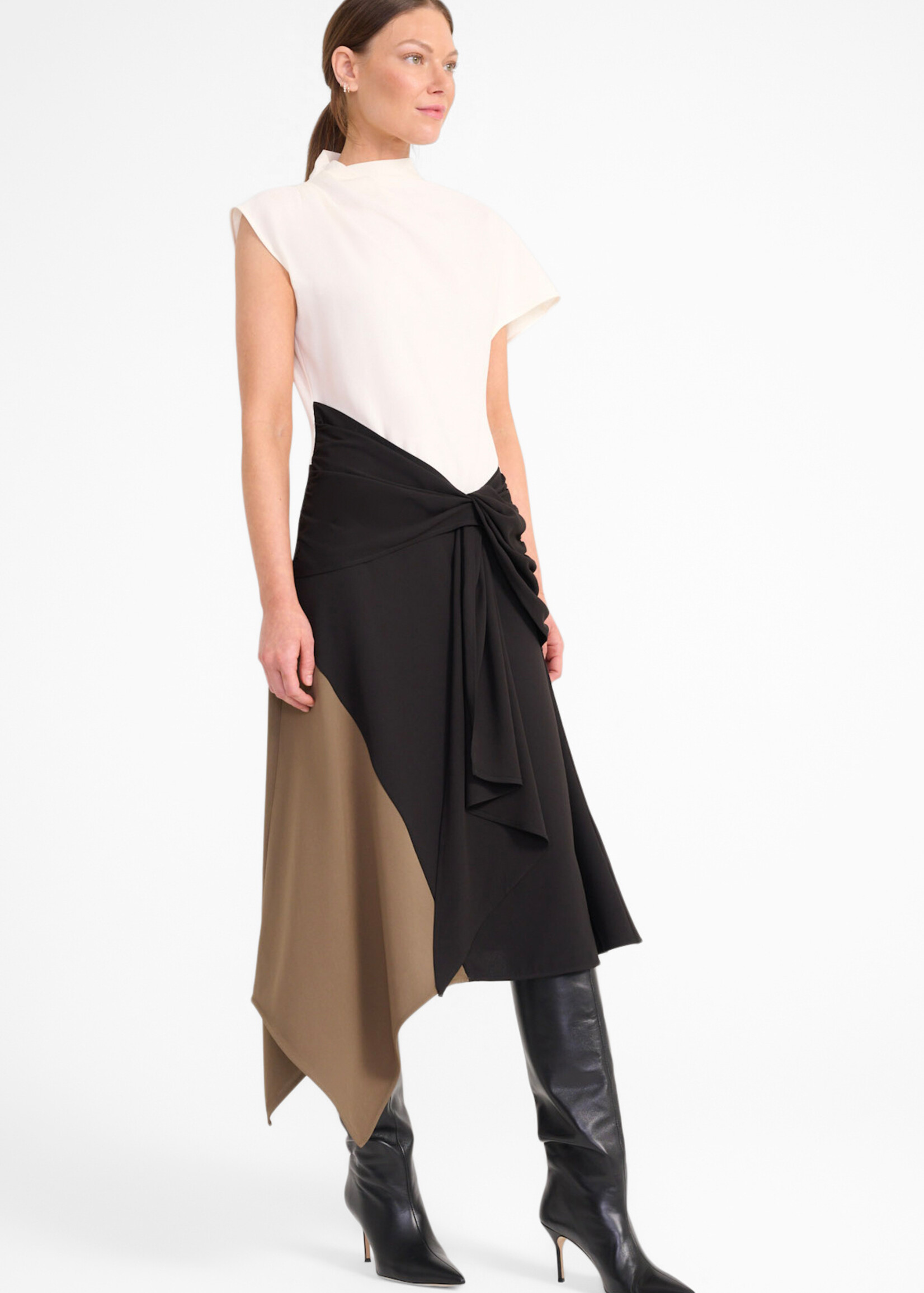 Staud Davina Dress- Black Multi