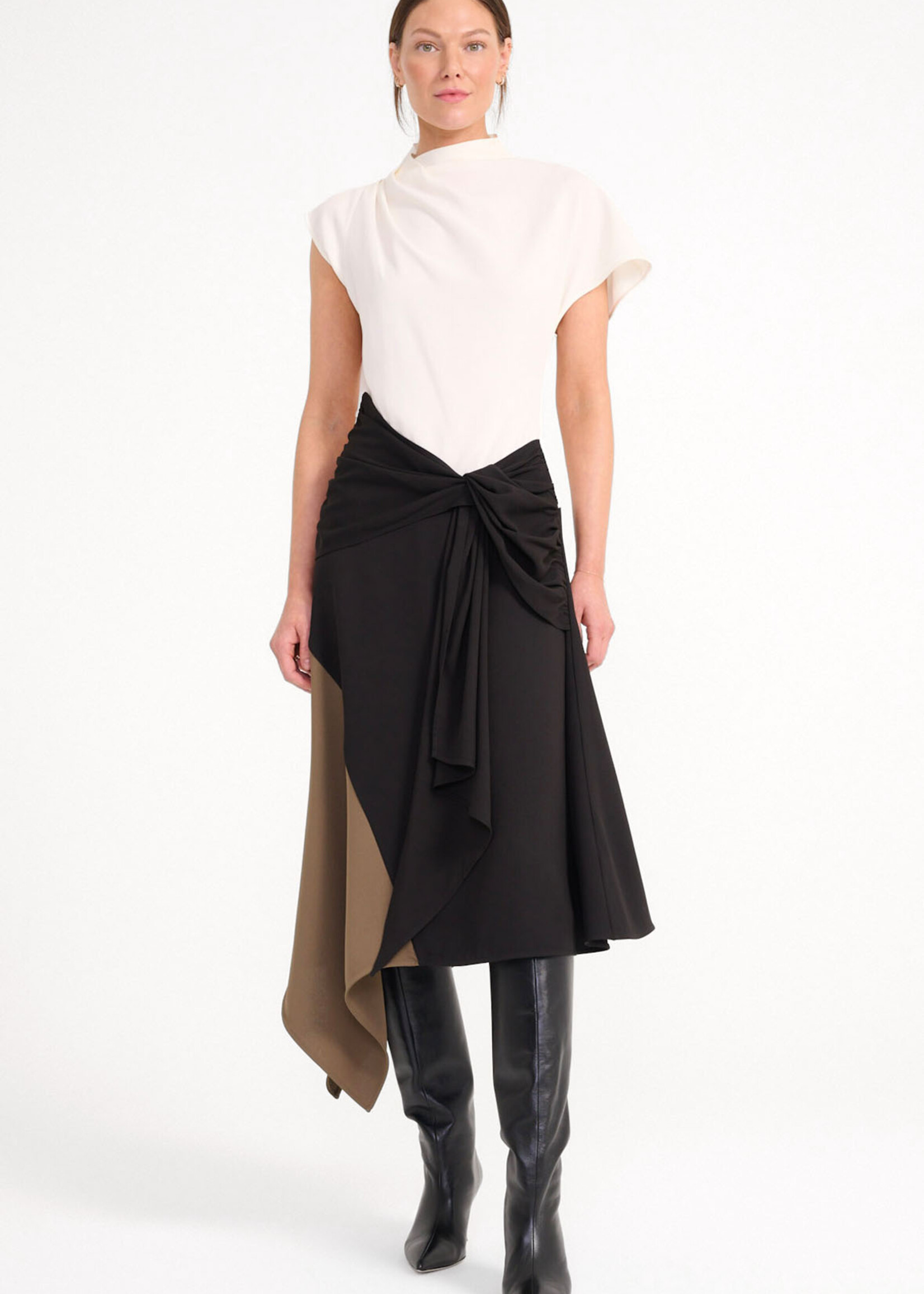 Staud Davina Dress- Black Multi