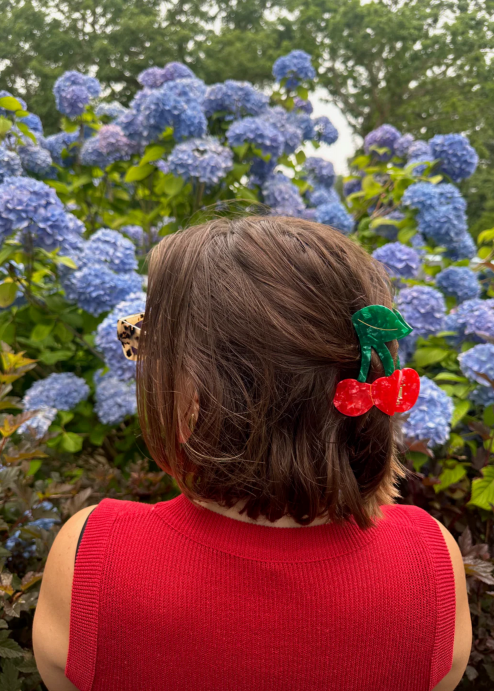 Solar Eclipse Cherry Fruit Claw Hair Clip