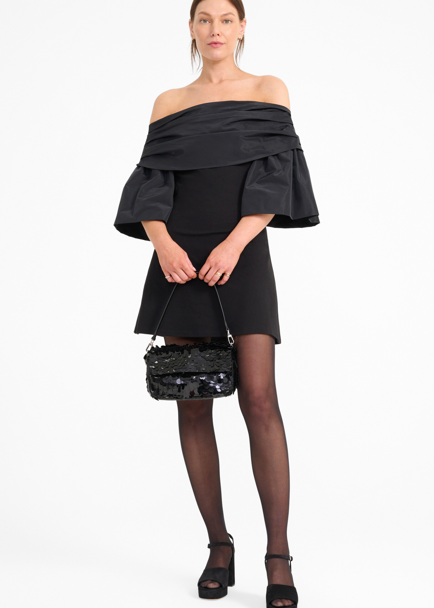 Staud Timmy Convertible Shoulder Bag- Black