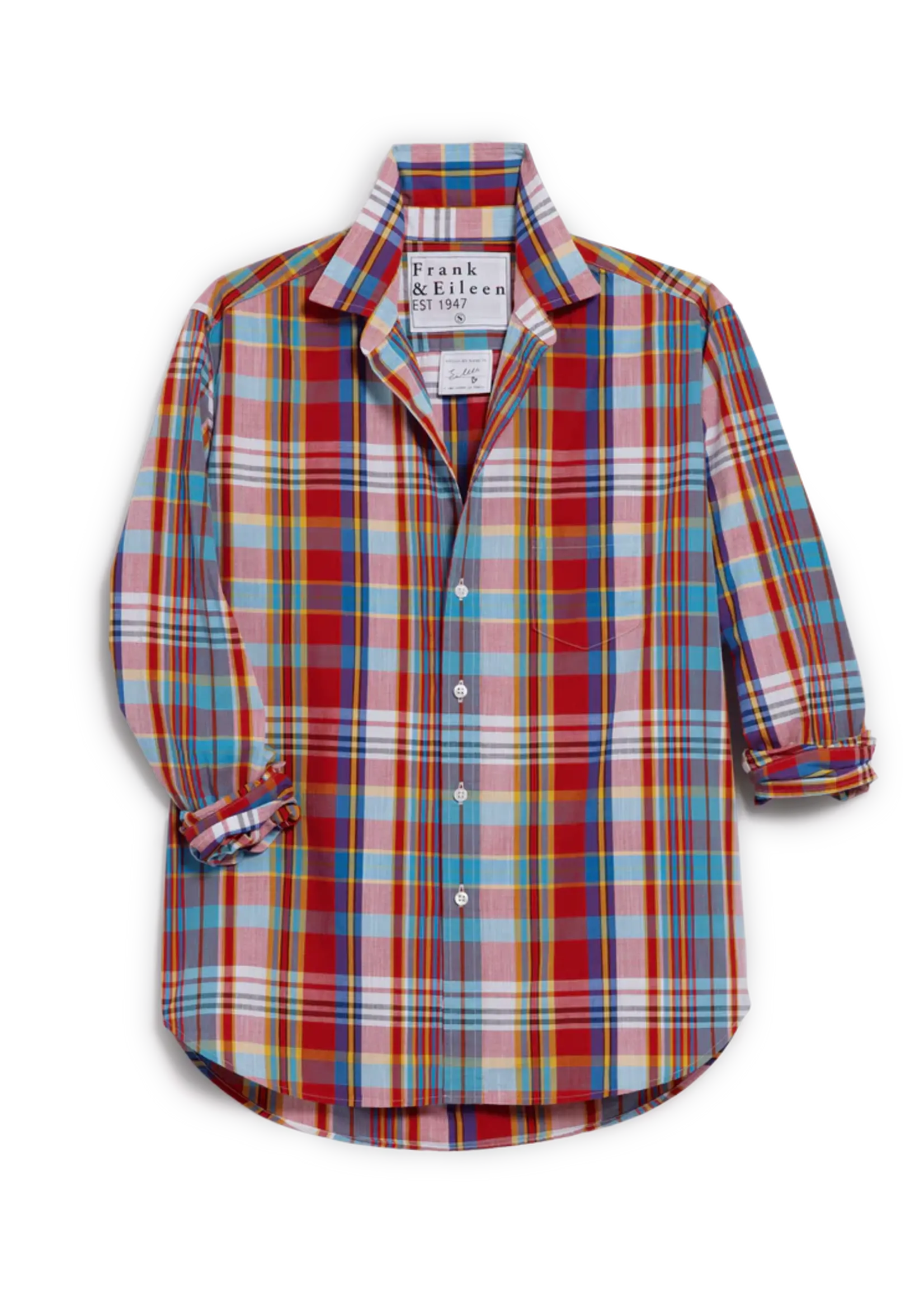 Frank & Eileen Eileen Relaxed Button-Up- Primary Color Plaid PMCP