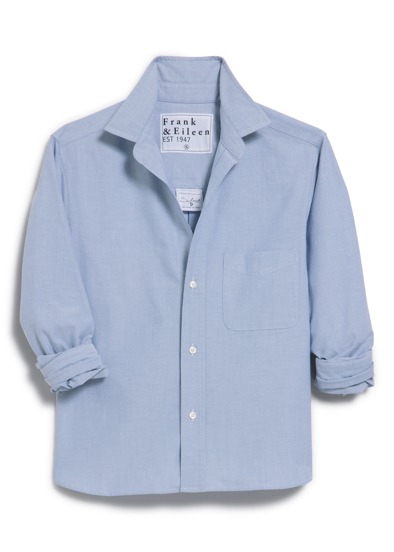 Frank & Eileen Silvio Untuckable Button- Up- Indigo Oxford IBOX