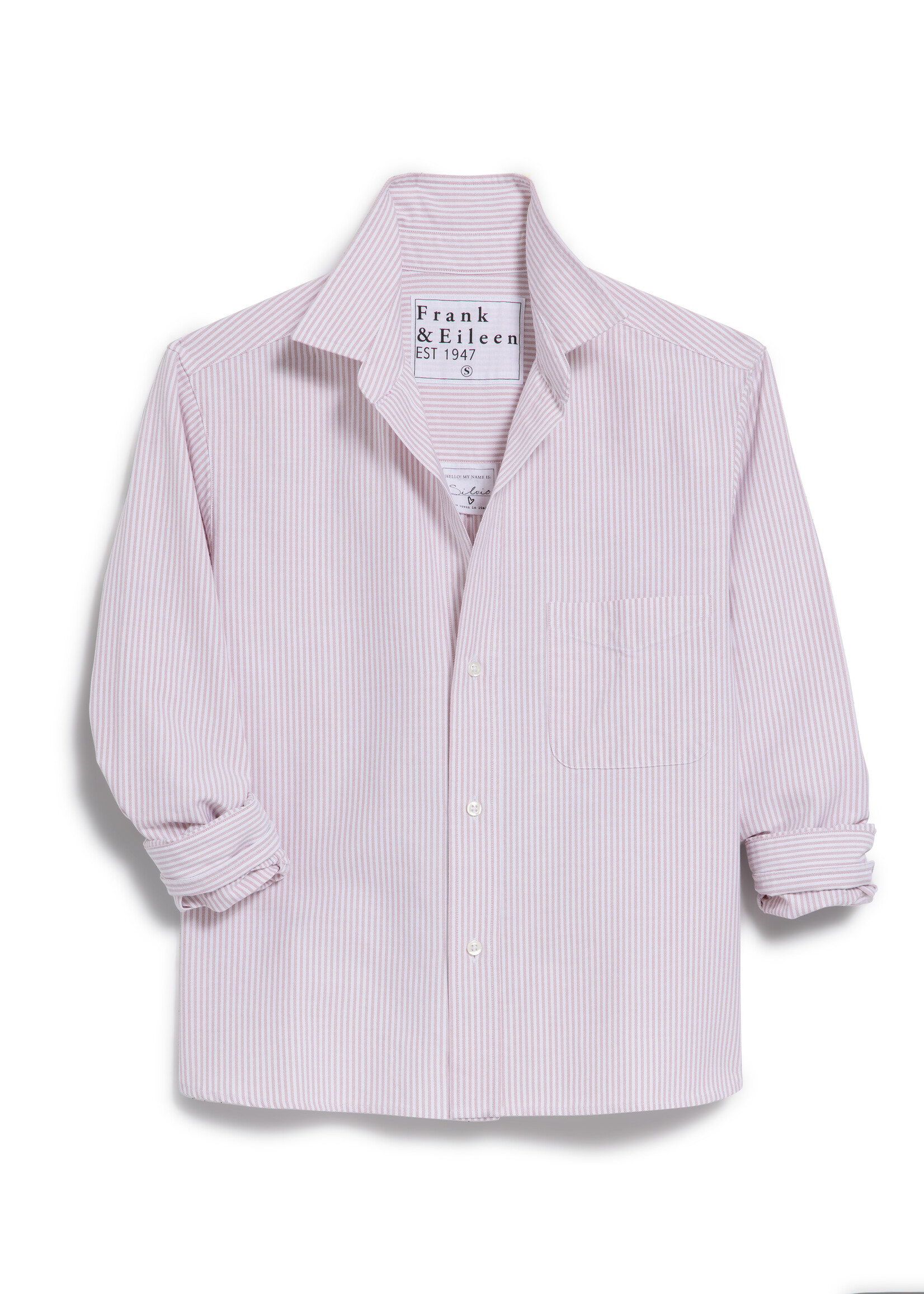 Frank & Eileen Silvio Untuckable Button-Up- Rose Stripe ROSX