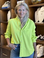 Frank & Eileen Eileen Relaxed Button-Up- Lime Famous Denim
