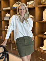 Frank & Eileen Jameson Skirt- Hunter Green Performance Linen