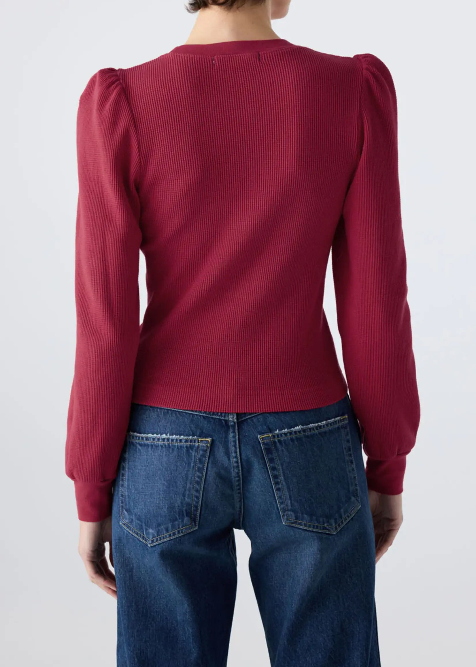 A M O Girly Thermal Shirt- Pinot