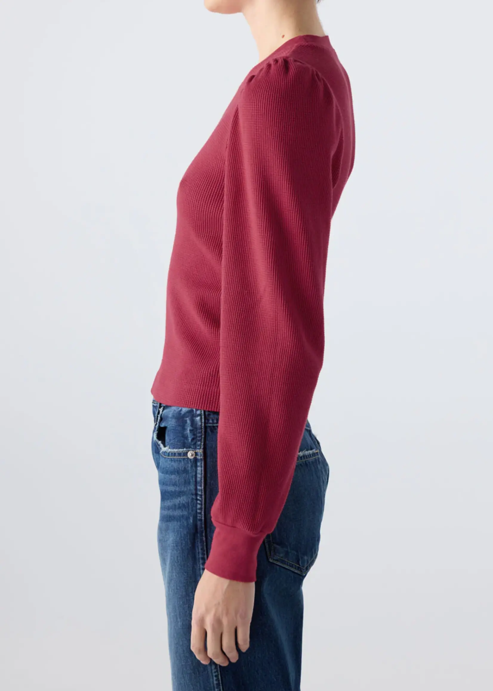 A M O Girly Thermal Shirt- Pinot