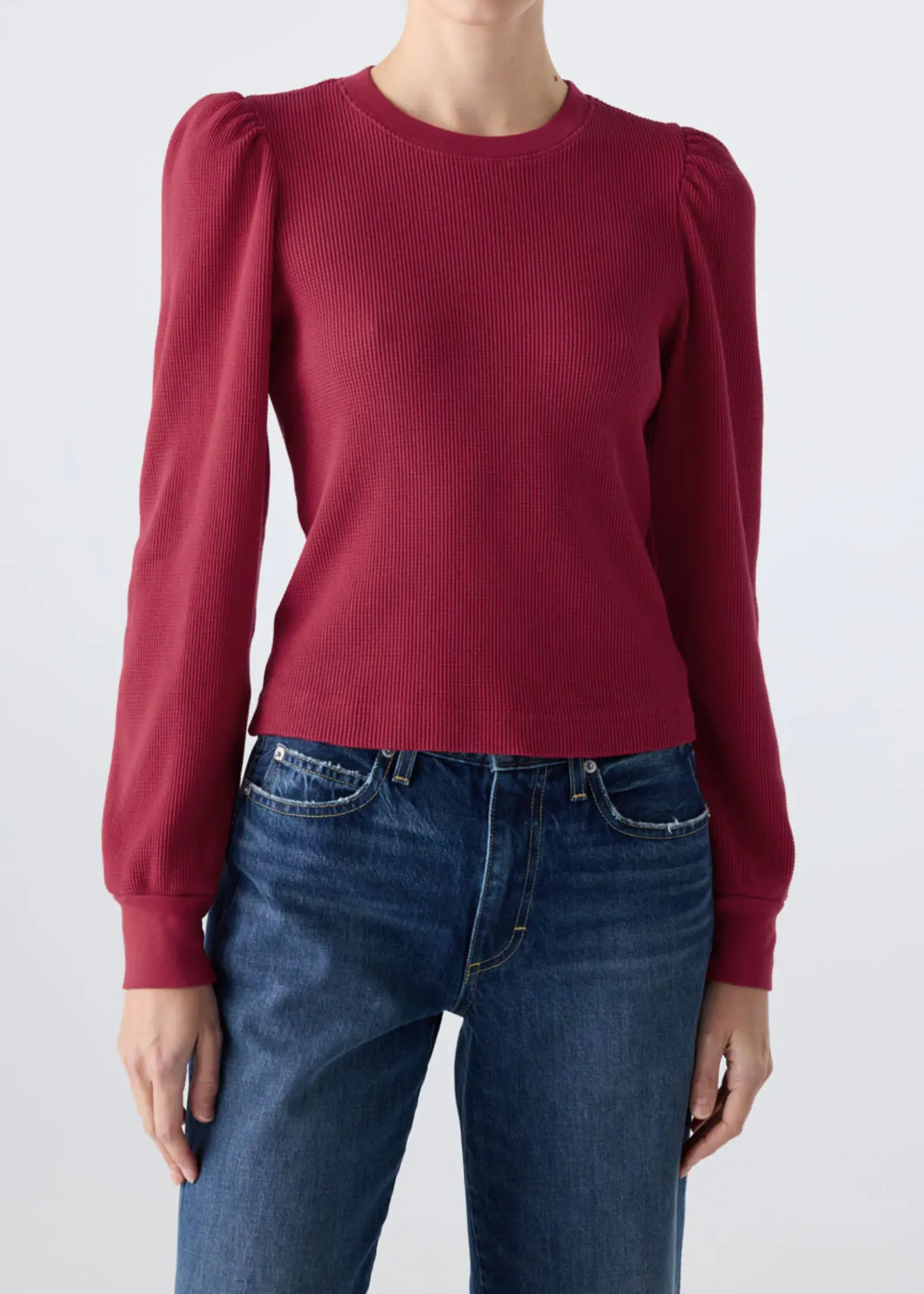 A M O Girly Thermal Shirt- Pinot