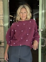 Alemais Elia Mulberry Balloon Sweater