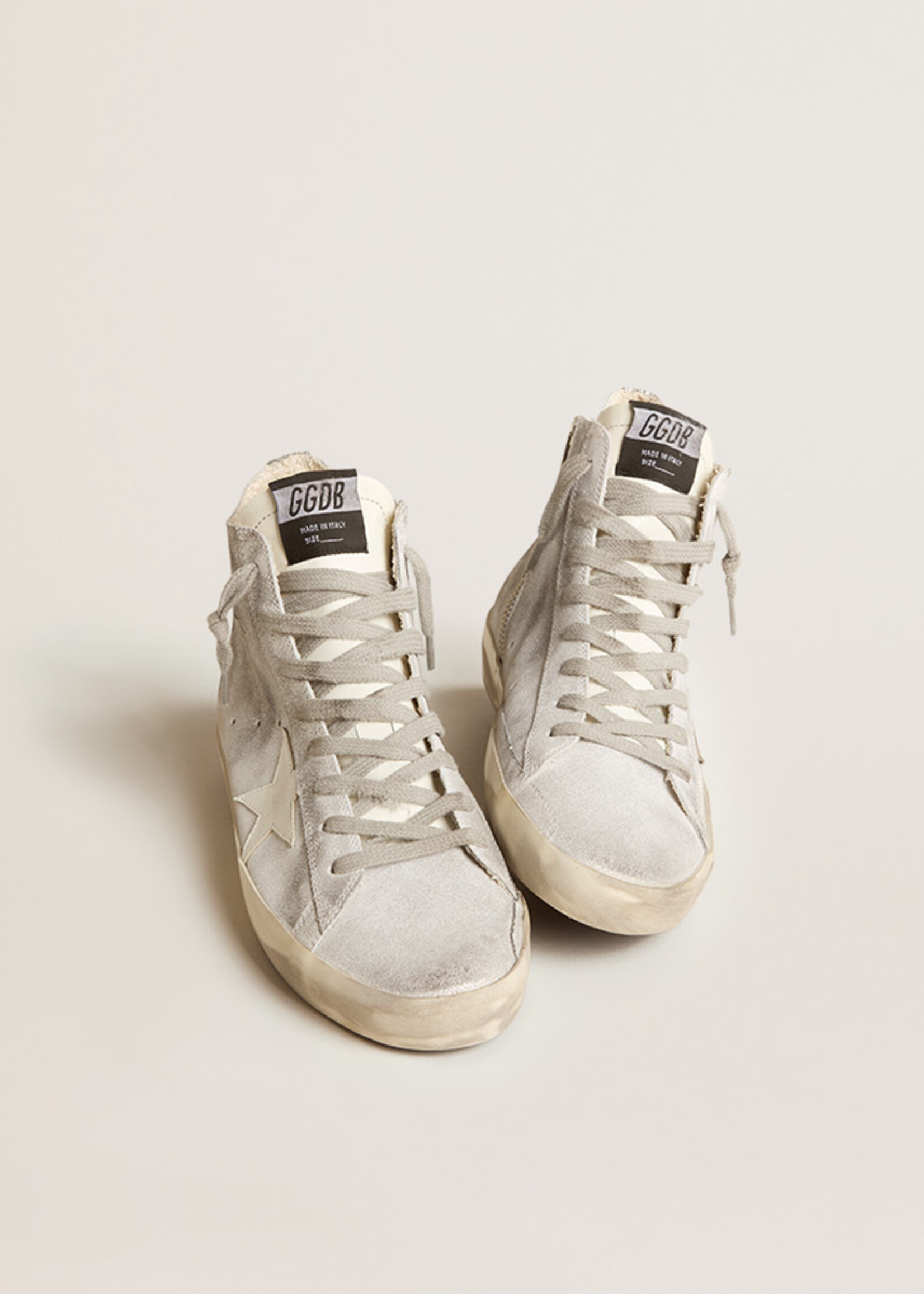 Golden Goose Francy Laminated Suede Upper w Signature Nappa Tongue Leather Star Glitter List