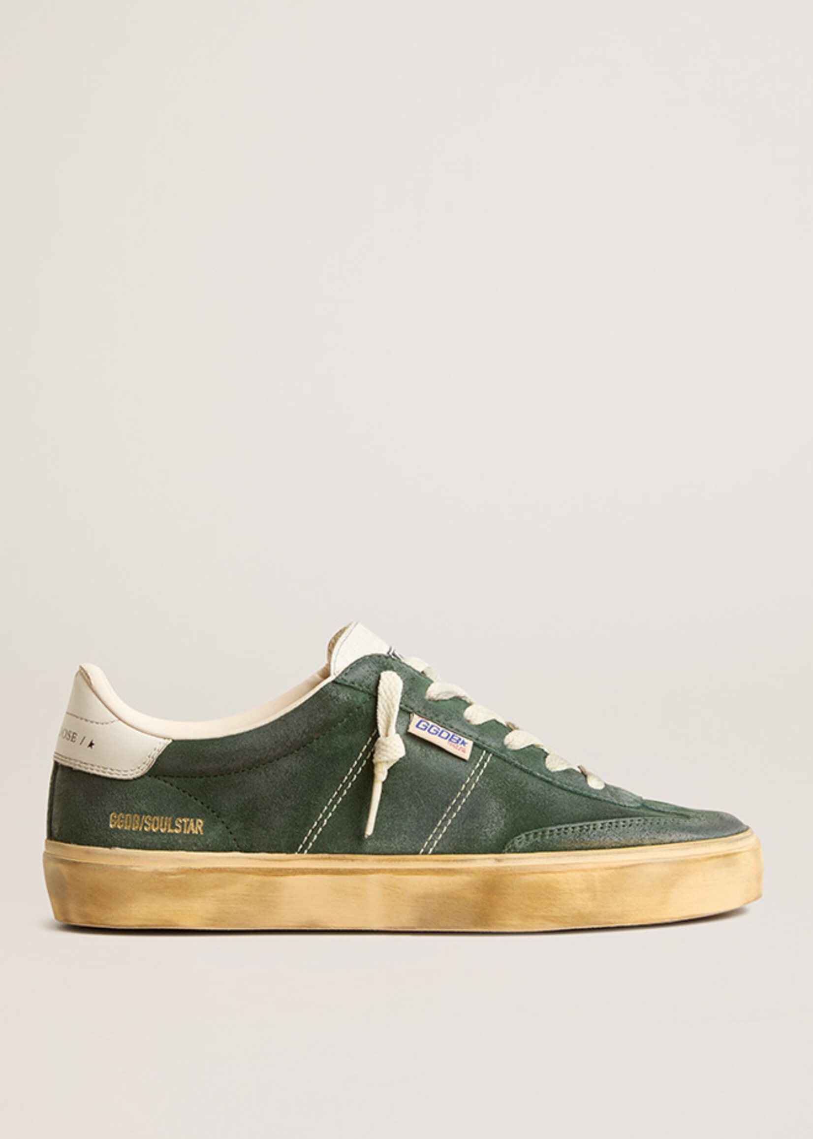 Golden Goose Soul-Star Green Suede Upper HF Leather Tongue Leather Heel