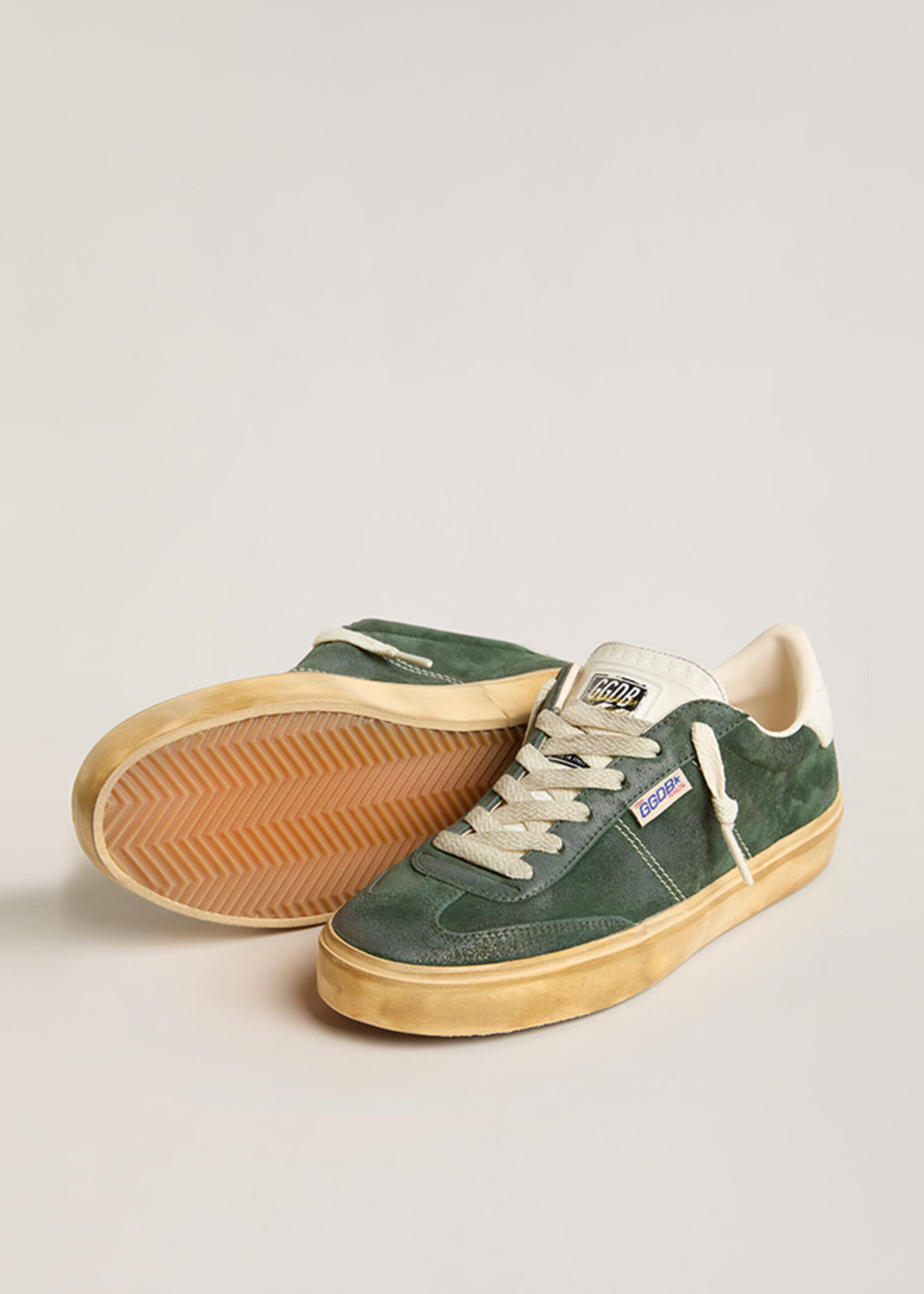 Golden Goose Soul-Star Green Suede Upper HF Leather Tongue Leather Heel