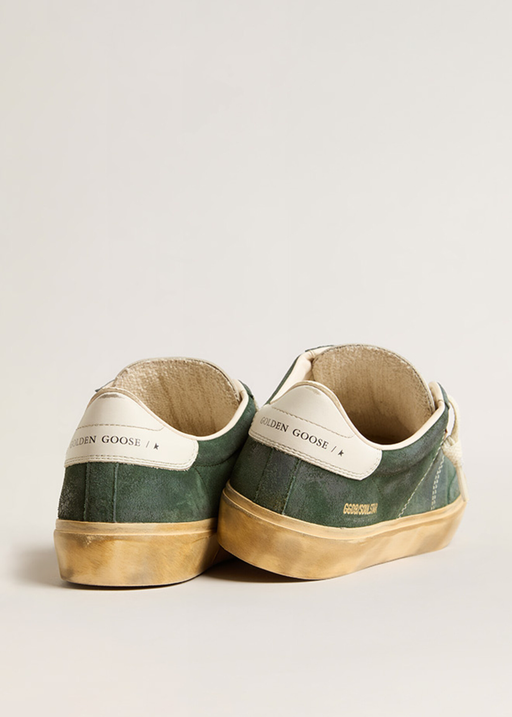 Golden Goose Soul-Star Green Suede Upper HF Leather Tongue Leather Heel