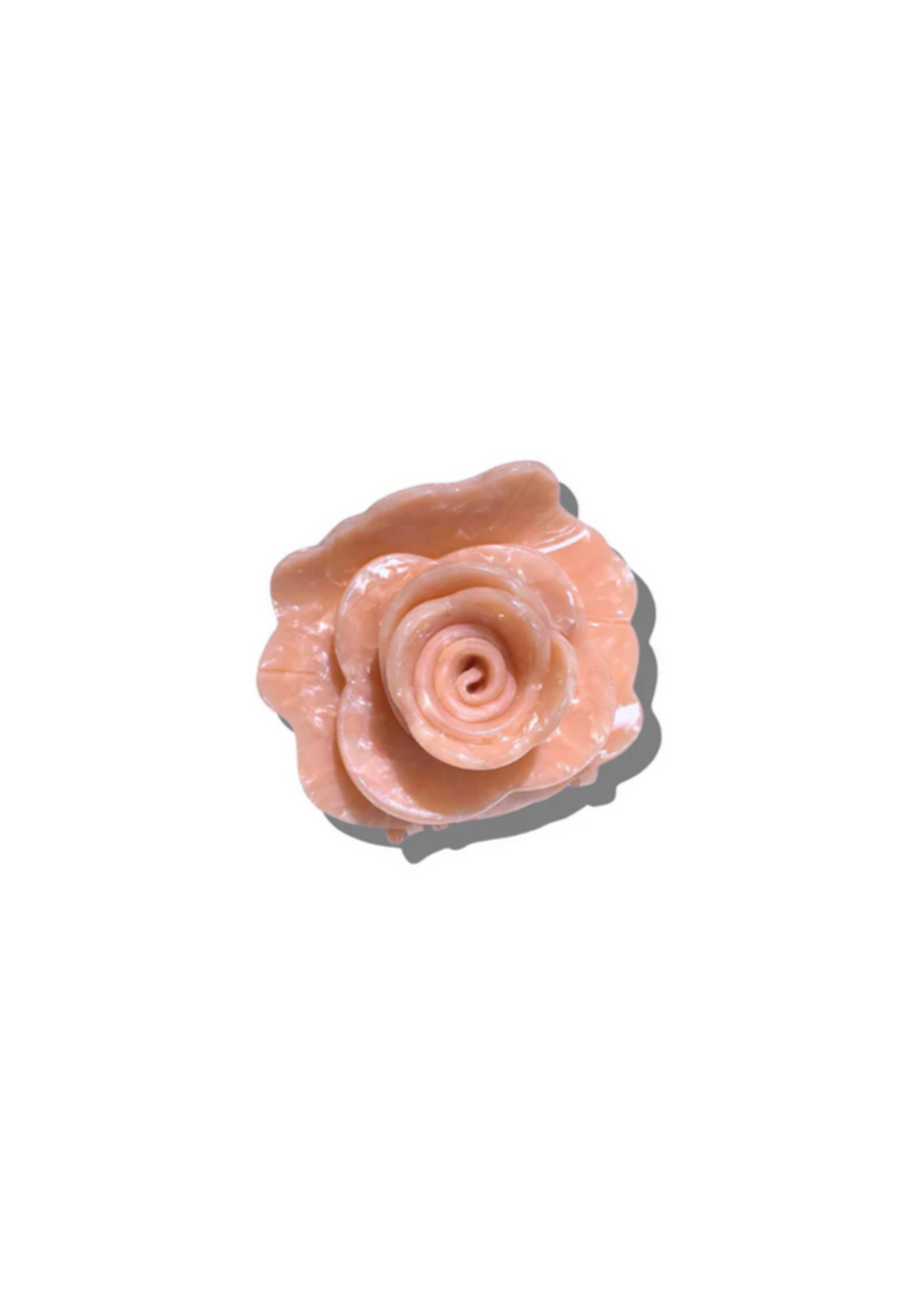 Solar Eclipse Origami Rose Flower Claw Hair Clip- Pink