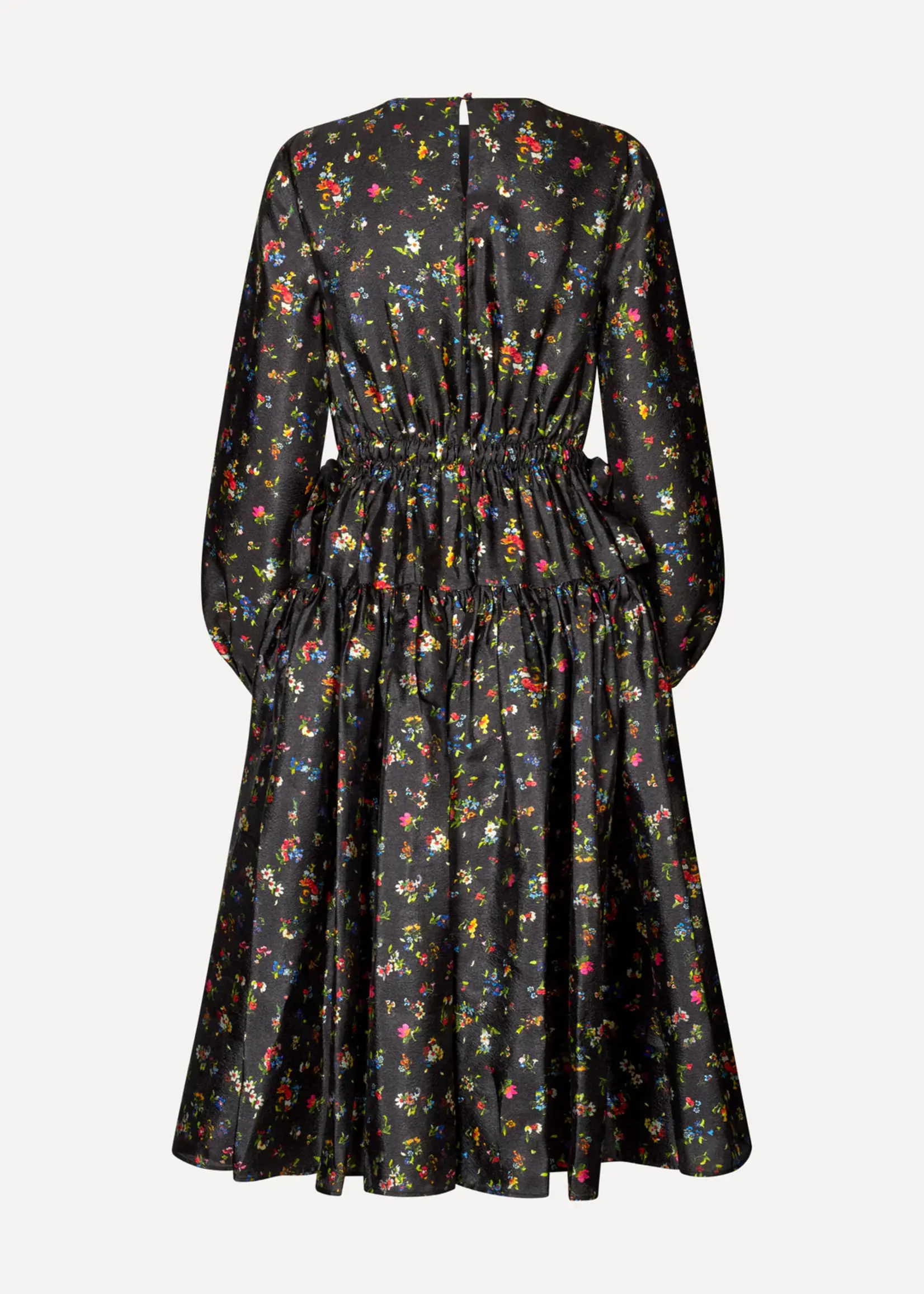 Stine Goya Waist Tie Ruffle Midi Dress- Magnolia Garden