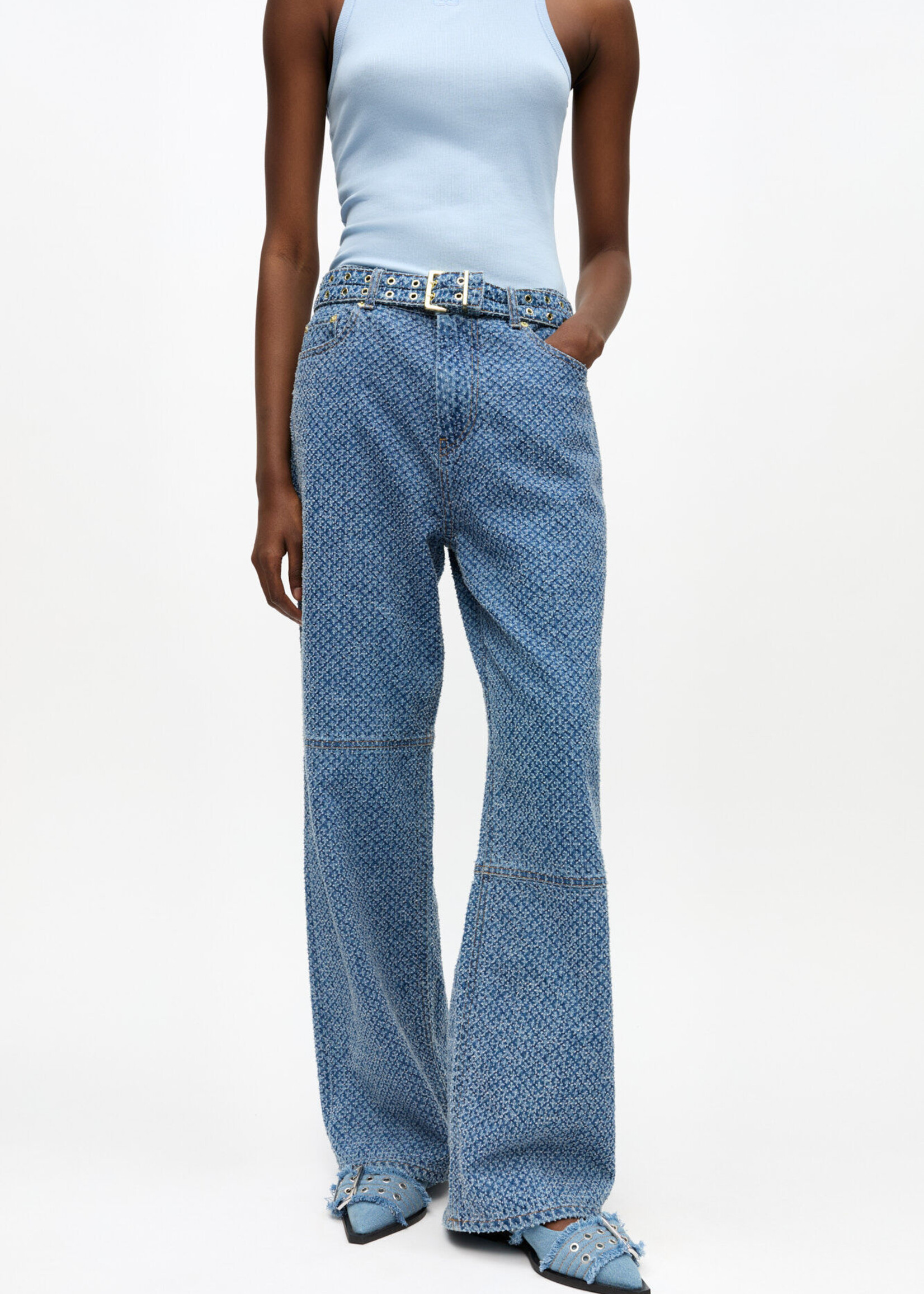 GANNI Shiny Weft Denim Izey