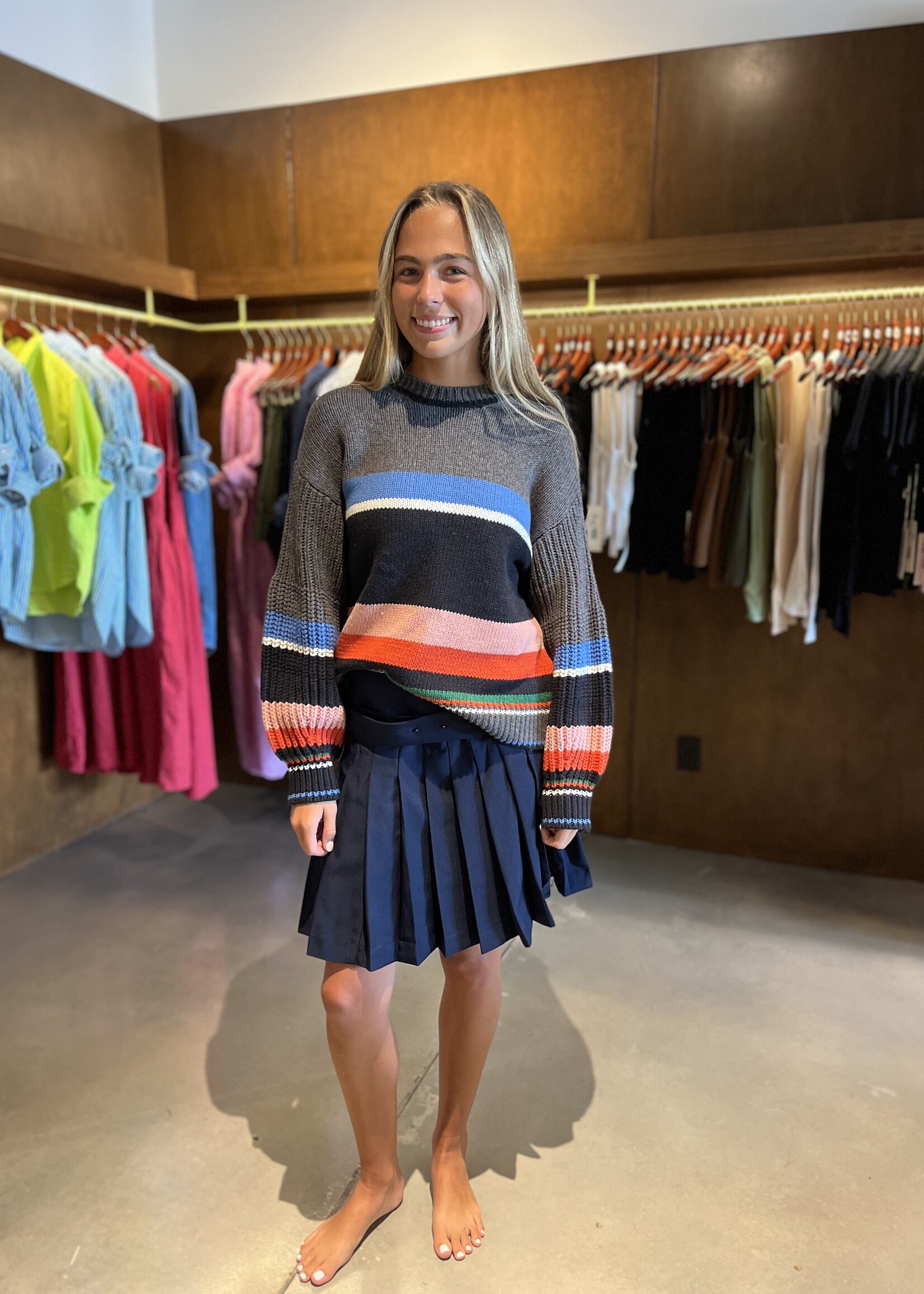 Stine Goya Belted Pleated Skirt