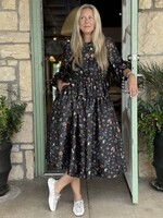 Stine Goya Waist Tie Ruffle Midi Dress- Magnolia Garden